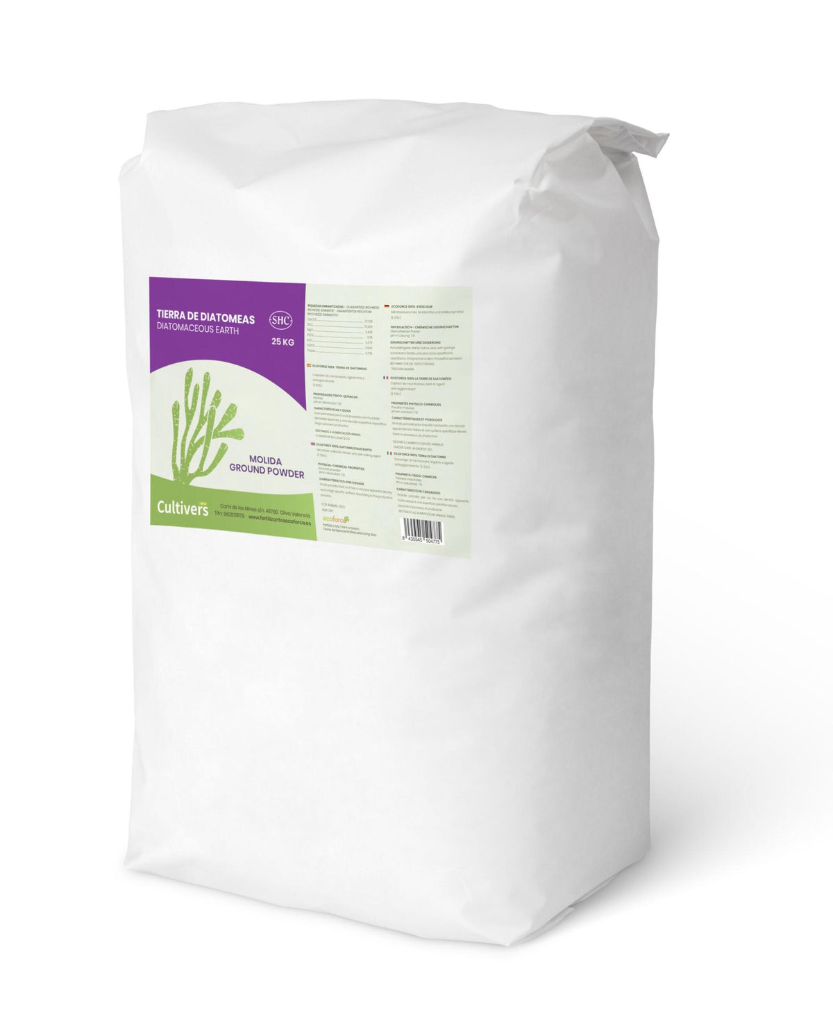 Cultivers Tierra De Diatomeas Molida Ecológica 25 Kg | Materia Prima Mineral De Algas Fosilizadas Molienda | Polvo…_0