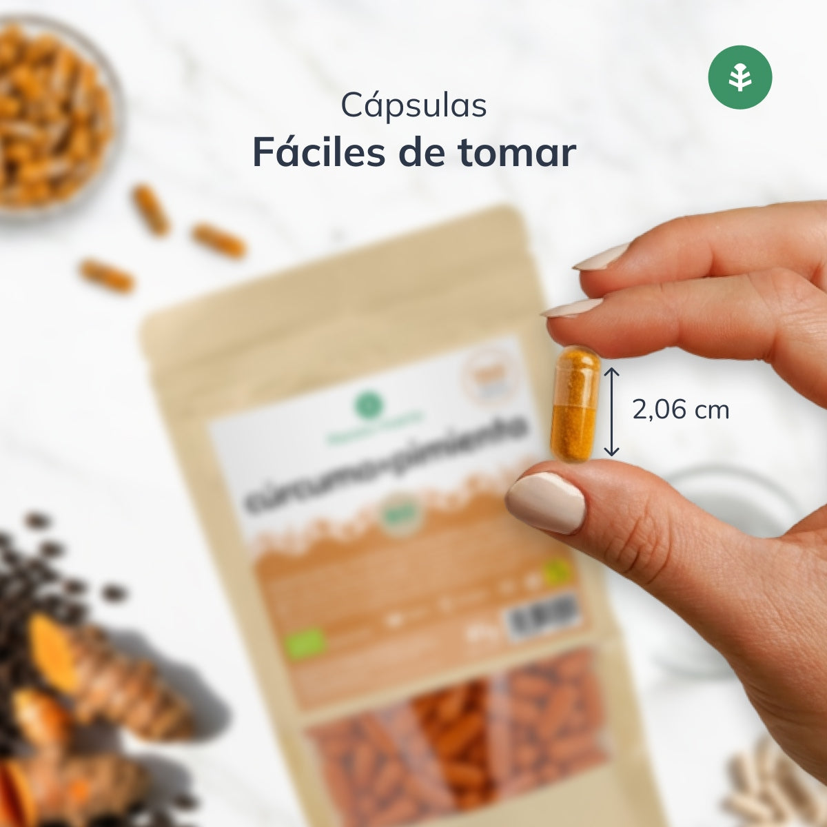 Cúrcuma + Pimenta BIO Planeta Huerto 150 cápsulas
