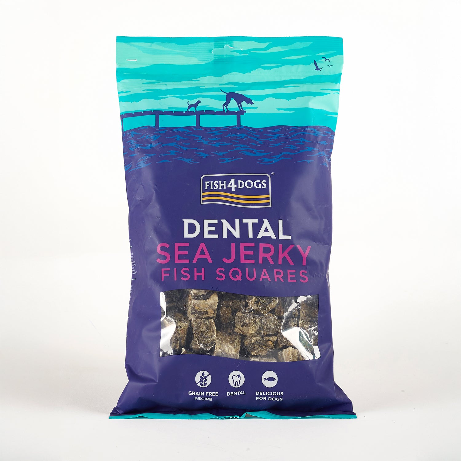 Fish4dogs Snack Dental Natural – Sea Jerky Fish Squares 10x115g_2