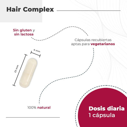 Pack 2x Nutralie Hair Complex + Biotina y Zinc Vitaminas Cabello 90 cápsulas