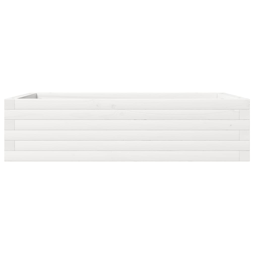 Jardinera De Madera Maciza De Pino Blanco 90x60x23 Cm_4