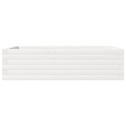 Jardinera De Madera Maciza De Pino Blanco 90x60x23 Cm_4