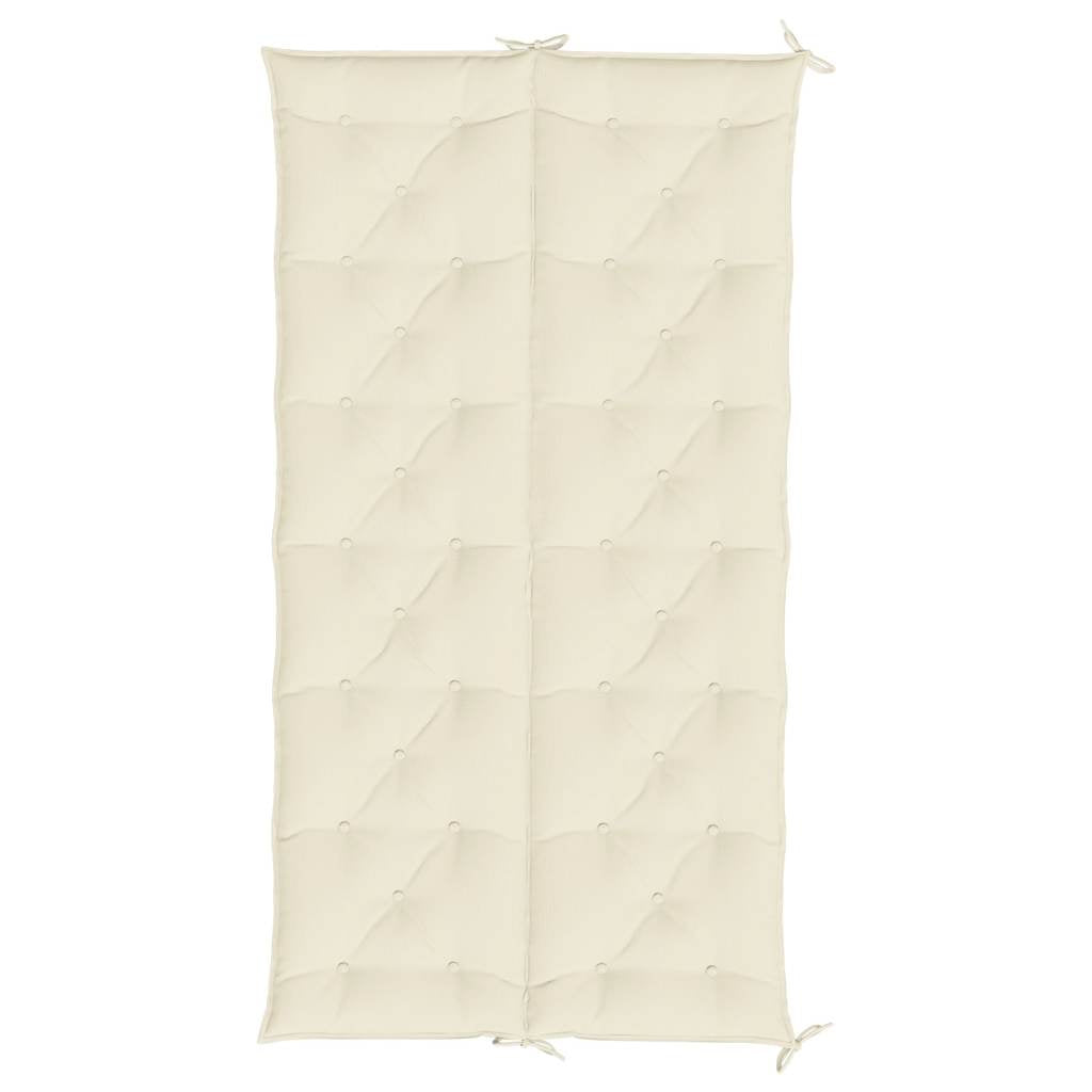 Vidaxl Cojín De Banco Jardín Tela Oxford Blanco Crema 200x(50+50)x7 Cm_4