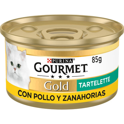 Ração Húmida GOURMET GOLD Tarte de Frango e Cenoura 85g