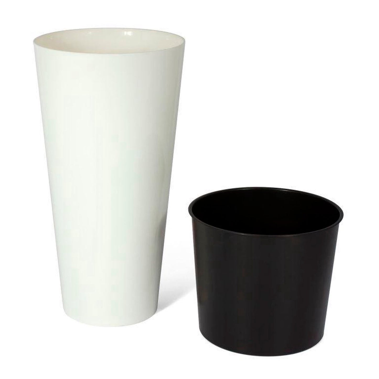 Maceta Brillo Tubus Slim 3,3l., Dimensiones (mm) 150x150x286, Color Blanco_3