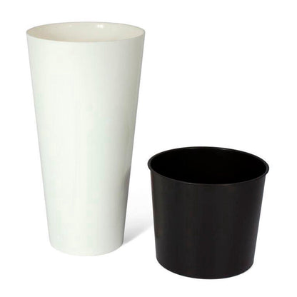 Maceta Brillo Tubus Slim 3,3l., Dimensiones (mm) 150x150x286, Color Blanco_3