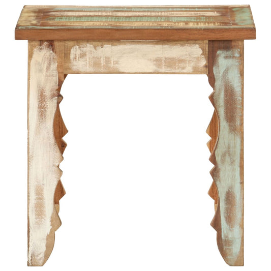 Mesa De Centro De Madera Maciza Reciclada 40x40x40 Cm_0