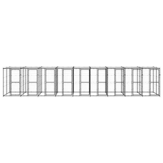 Perrera De Exterior De Acero Con Techo 21,78 M²_0