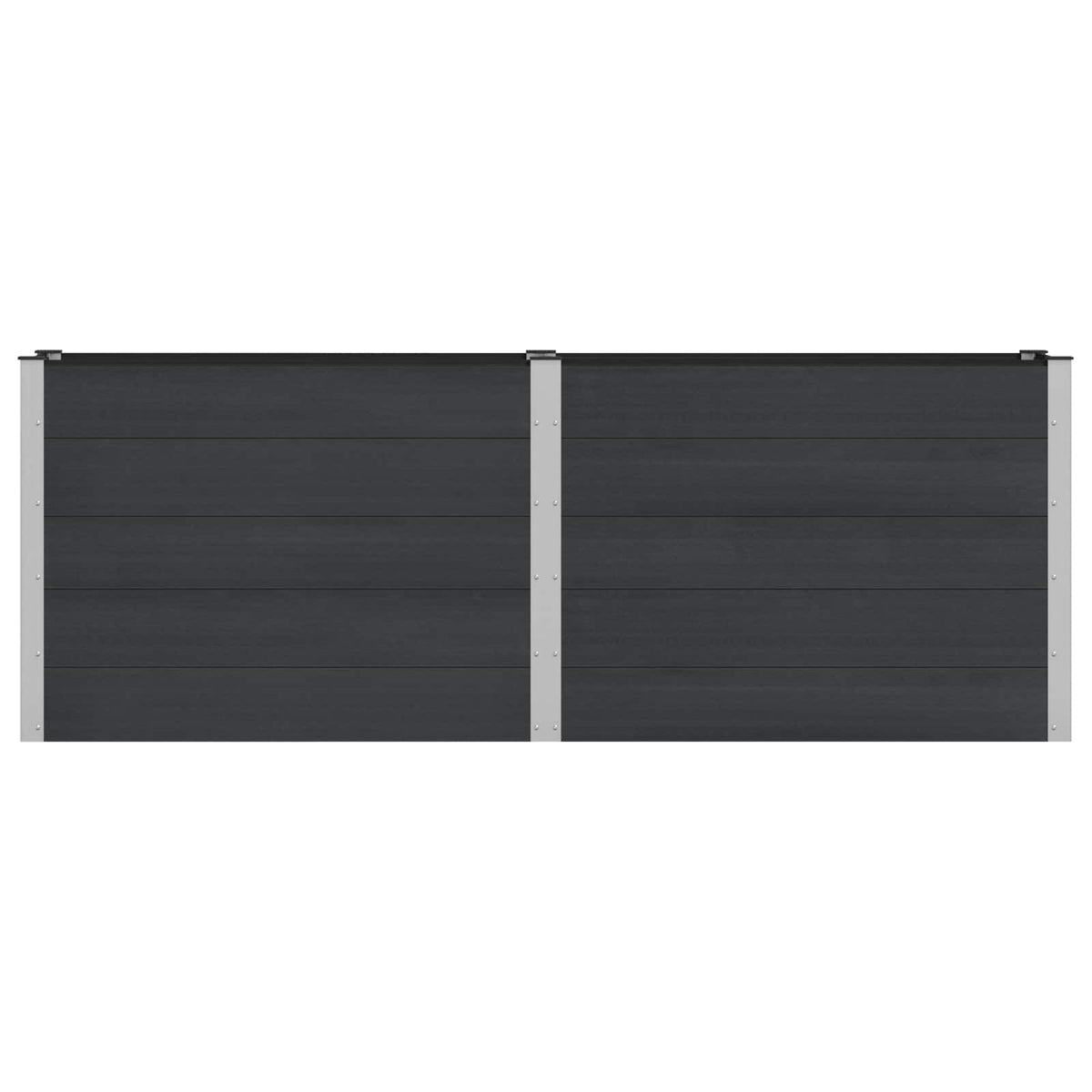 Arriate Elevado Negro 250 X 50 X 91 Cm Wpc Y Aluminio_2