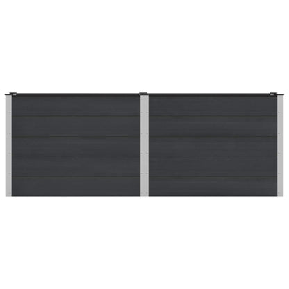 Arriate Elevado Negro 250 X 50 X 91 Cm Wpc Y Aluminio_2