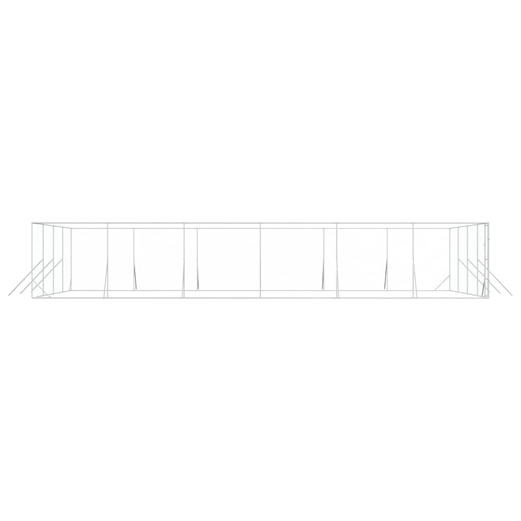 Perrera De Exterior Acero Galvanizado Plateado 8x12x2 M_5