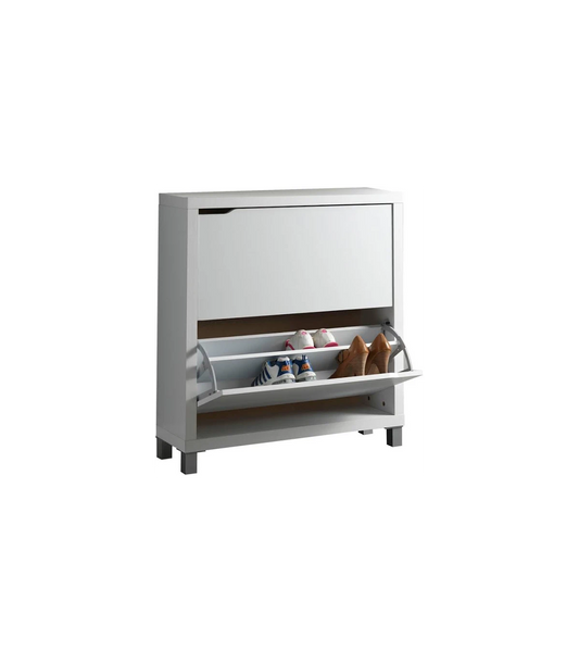 Zapatero 2 Puertas Kubox Acabado Blanco, 79 Cm(ancho) 84 Cm(altura) 24 Cm(fondo)_0