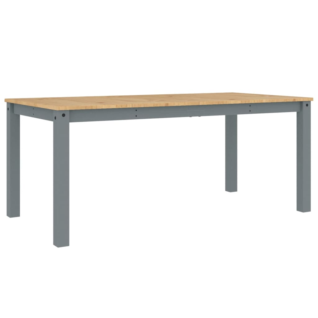 Mesa De Comedor Panama Madera Maciza De Pino Gris 180x90x75 Cm_4