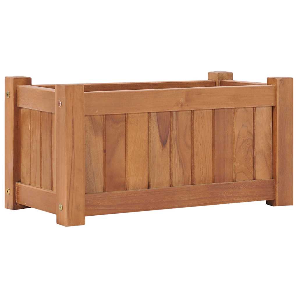 Arriate Elevado Madera Maciza De Teca 50x25x25 Cm_0