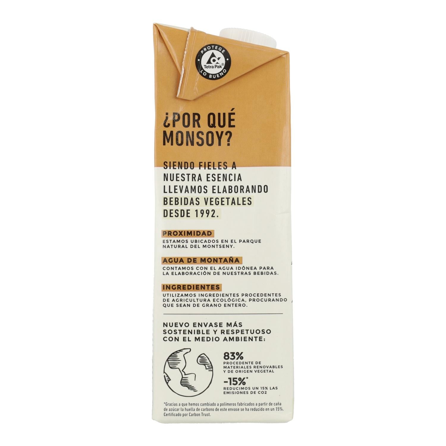 Bebida BIO de avena y almendra Monsoy 1 L