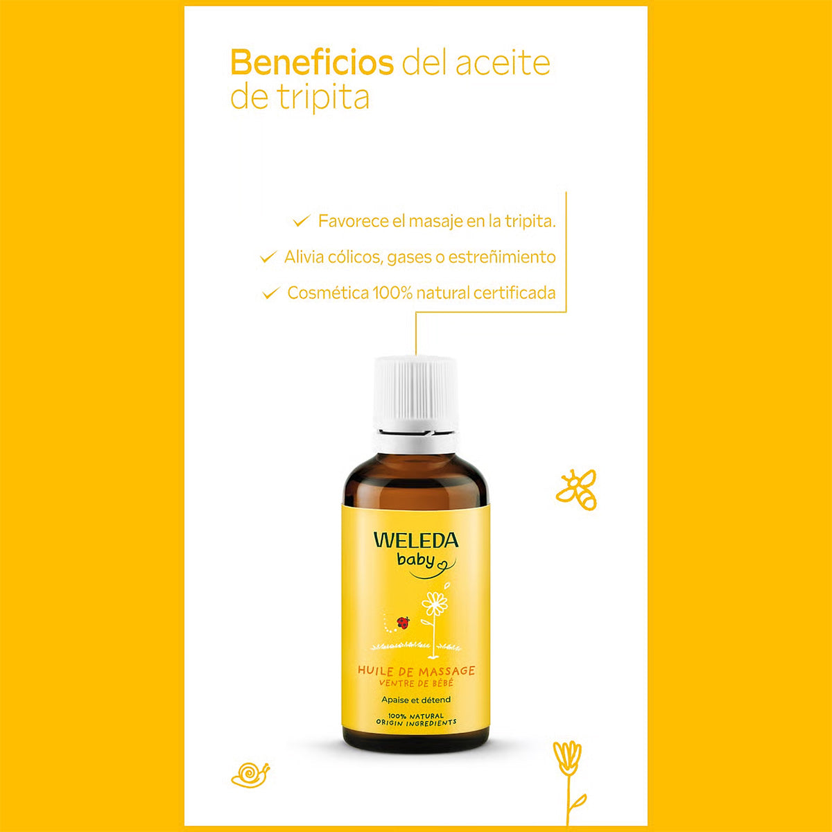 Óleo para Barriga de Bebé Weleda, 50ml
