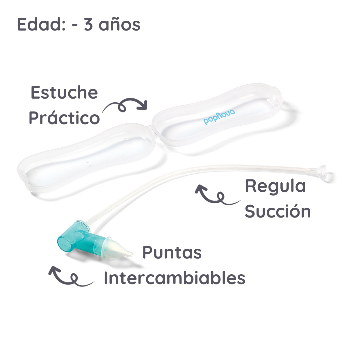 Babyono Aspirador Nasal Con Dos Puntas Y Estuche | Respira Mejor, Duerme Mejor_1