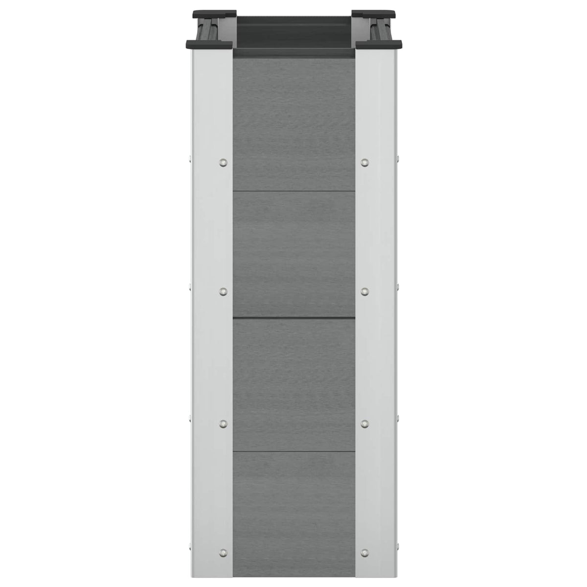 Arriate Elevado Gris 50 X 30 X 72 Cm Wpc Y Aluminio_3