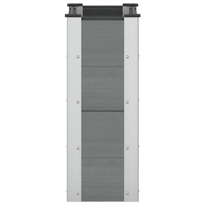 Arriate Elevado Gris 50 X 30 X 72 Cm Wpc Y Aluminio_3