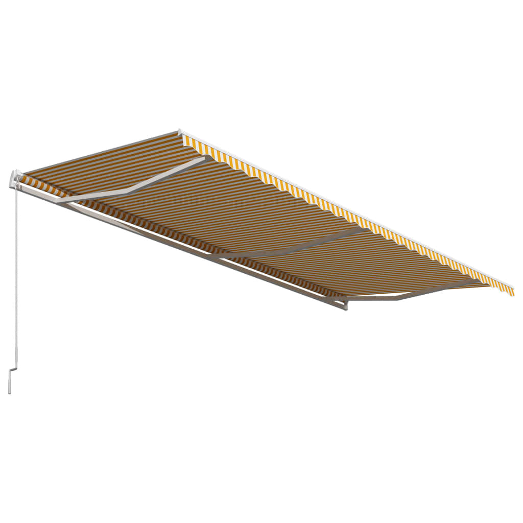 Vidaxl Toldo Manual Retráctil Amarillo Y Blanco 600x300 Cm_3