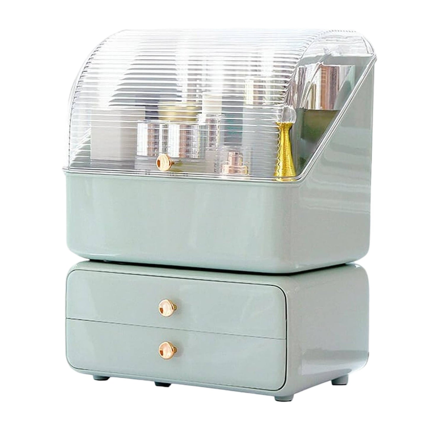 Joybos - Caja Para Organización Y Almacenaje De Cosmeticos 2en1 Verde_0