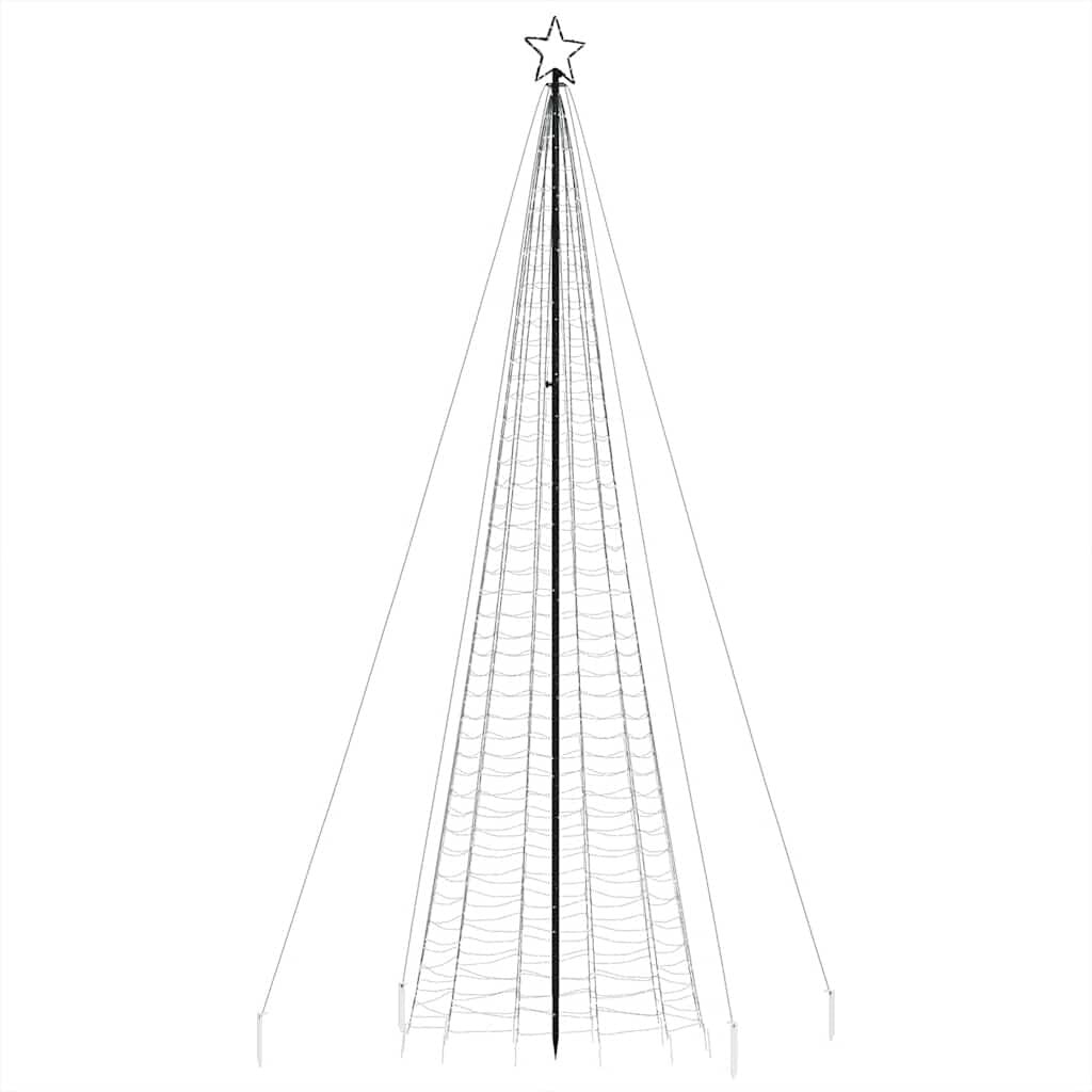 Vidaxl Árbol De Navidad Led Con Estacas 1534 Leds Azul 500 Cm_4