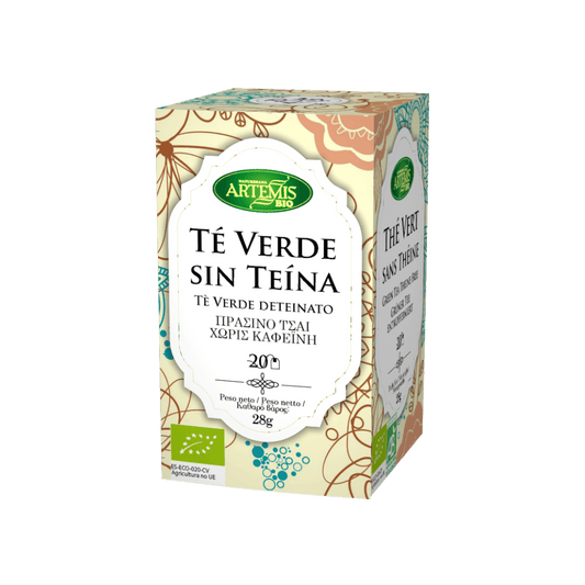 Chá verde Artemis sem cafeína, 20 saquetas