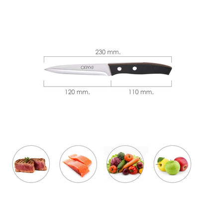 Cuchillo Aspen Cocina Hoja Acero Inoxidable 12 Cm. Negro