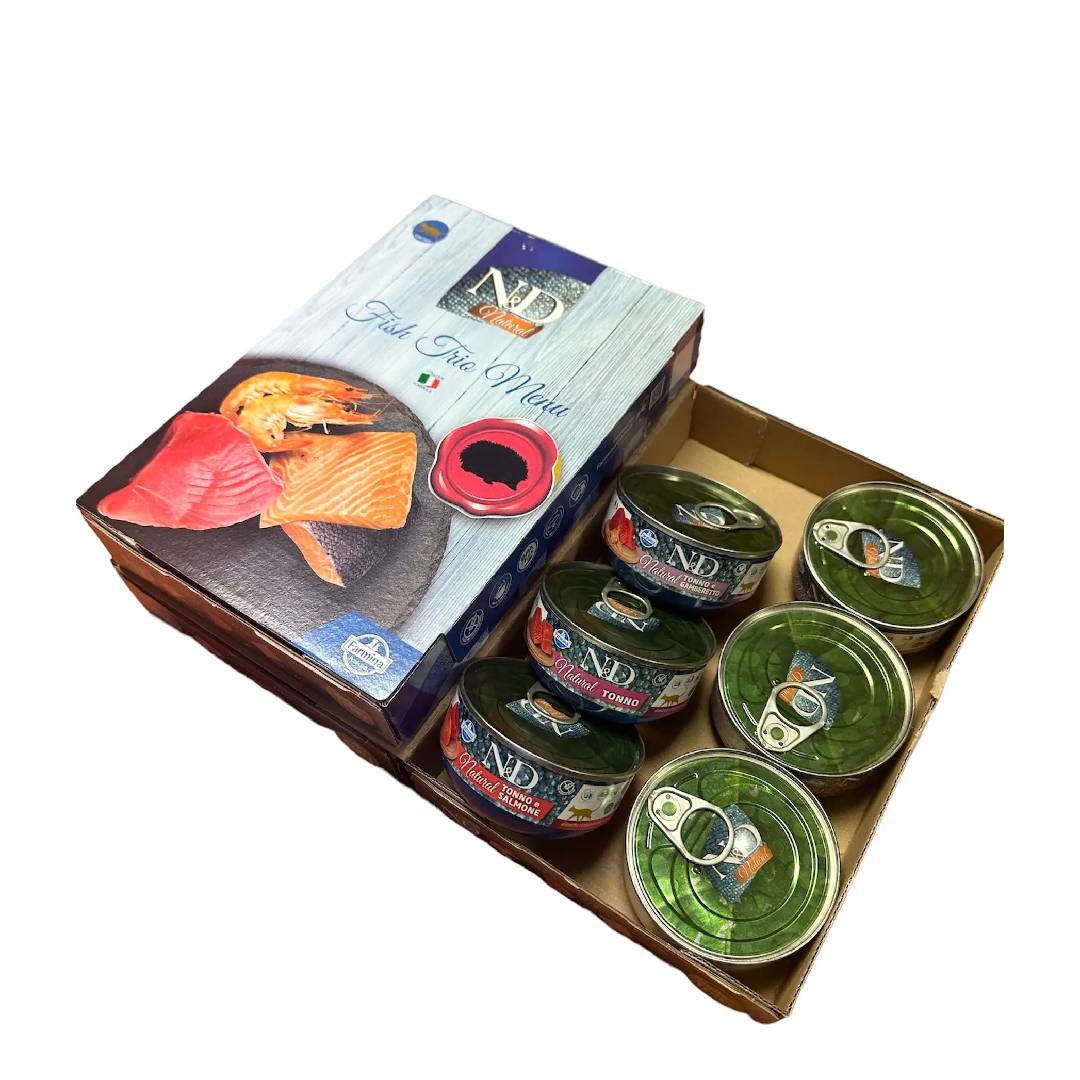 ND cat Natural Fish Trio Farmina 6x70 g Ração húmida Farmina para gatos
