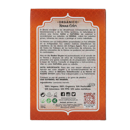 Pó de cobre de hena, Radhe Shyam, 100 g