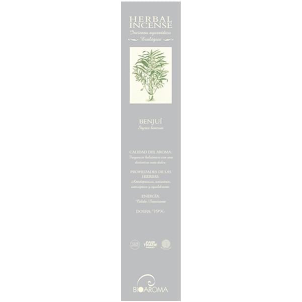 Incenso orgânico Benzoin Bioaroma, 12 varetas