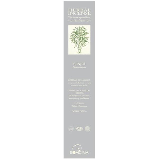 Incenso orgânico Benzoin Bioaroma, 12 varetas