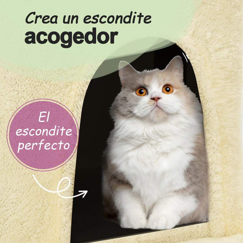 Vidaxl Rascador Para Gatos Con Postes De Sisal Crema 105 Cm_4