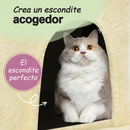 Vidaxl Rascador Para Gatos Con Postes De Sisal Crema 171 Cm_4