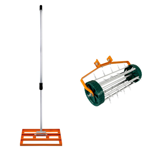 Nivelador De 50 Cm Y Aireador De Césped – Naranja_0