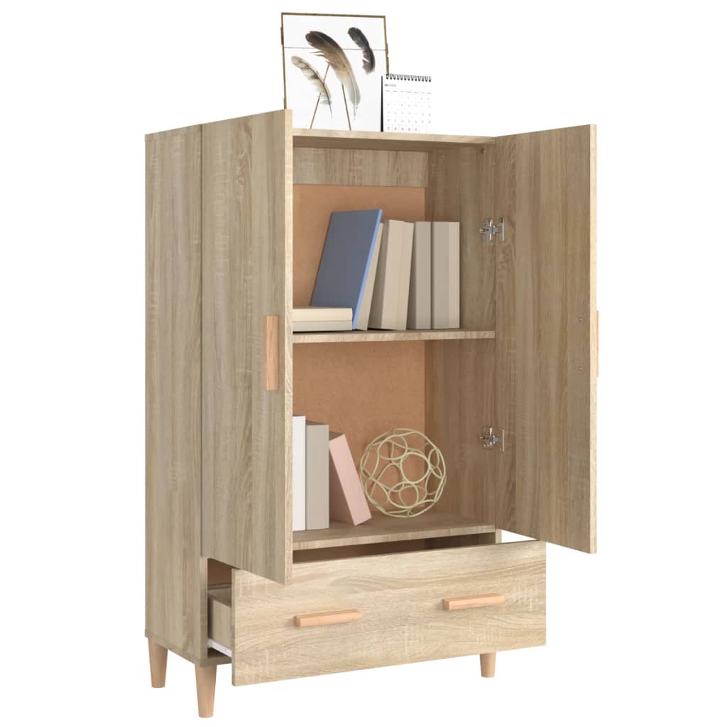 Aparador Madera Contrachapada Roble Sonoma 70x31x115 Cm / Vetonek_4