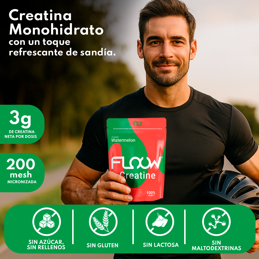 Creatina Monohidrato En Polvo 306g (102 Dosis) - Creatina Pura Sabor Sandía - Suplemento Deportivo Para Masa Muscular_2