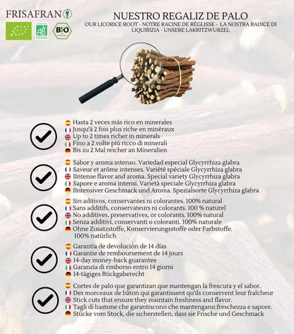 Regaliz De Palo Ecológico Seco - Sabor Y Calidad | Frisafran 1 Kg_5