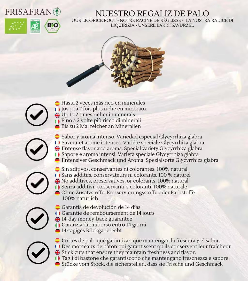 Regaliz De Palo Ecológico Seco - Sabor Y Calidad | Frisafran 2 Kg_5