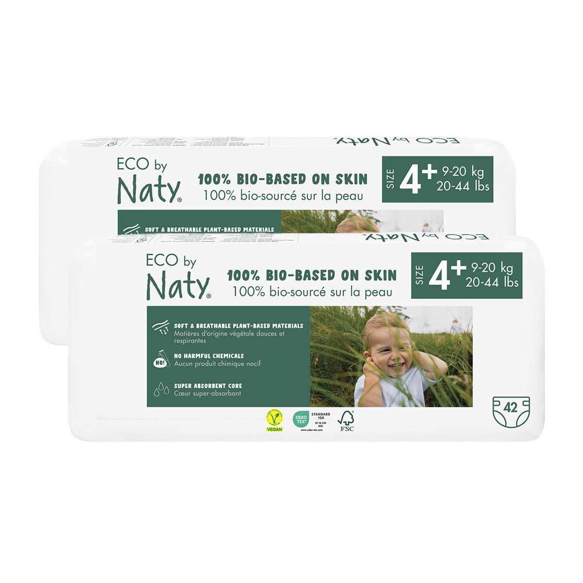 Pack de Fraldas nº 4+ Naty 9-20 kg, 84 unidades