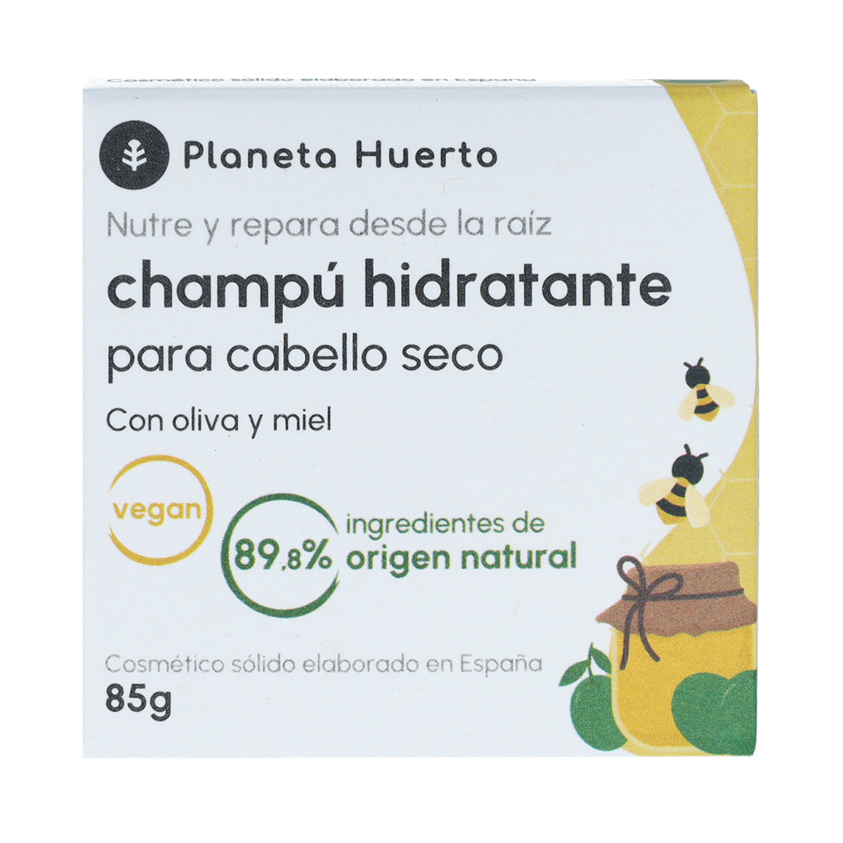 Champô Sólido Hidratante Planeta Huerto Oliva e Mel 85 gr
