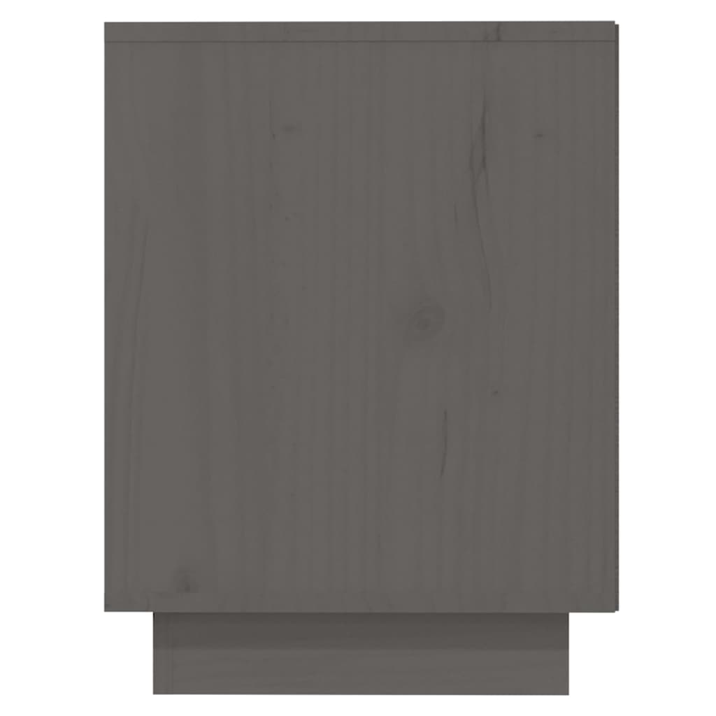 Armario Zapatero De Madera Maciza De Pino Gris 110x34x45 Cm / Vetonek_4