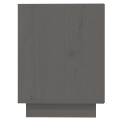 Armario Zapatero De Madera Maciza De Pino Gris 110x34x45 Cm / Vetonek_4