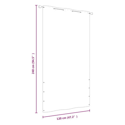 Vidaxl Toldo Pantalla Para Balcón De Tela Oxford Negro 120x240 Cm_2