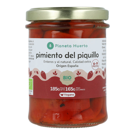 Pimento piquillo inteiro ECO Planeta Huerto 185g