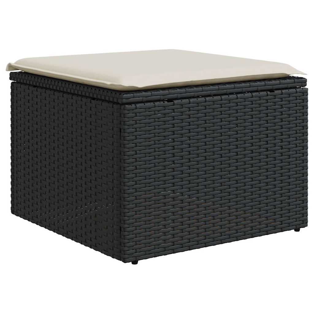 Set De Sofás De Jardín Y Cojines 8 Piezas Ratán Sintético Negro / Vetonek_4
