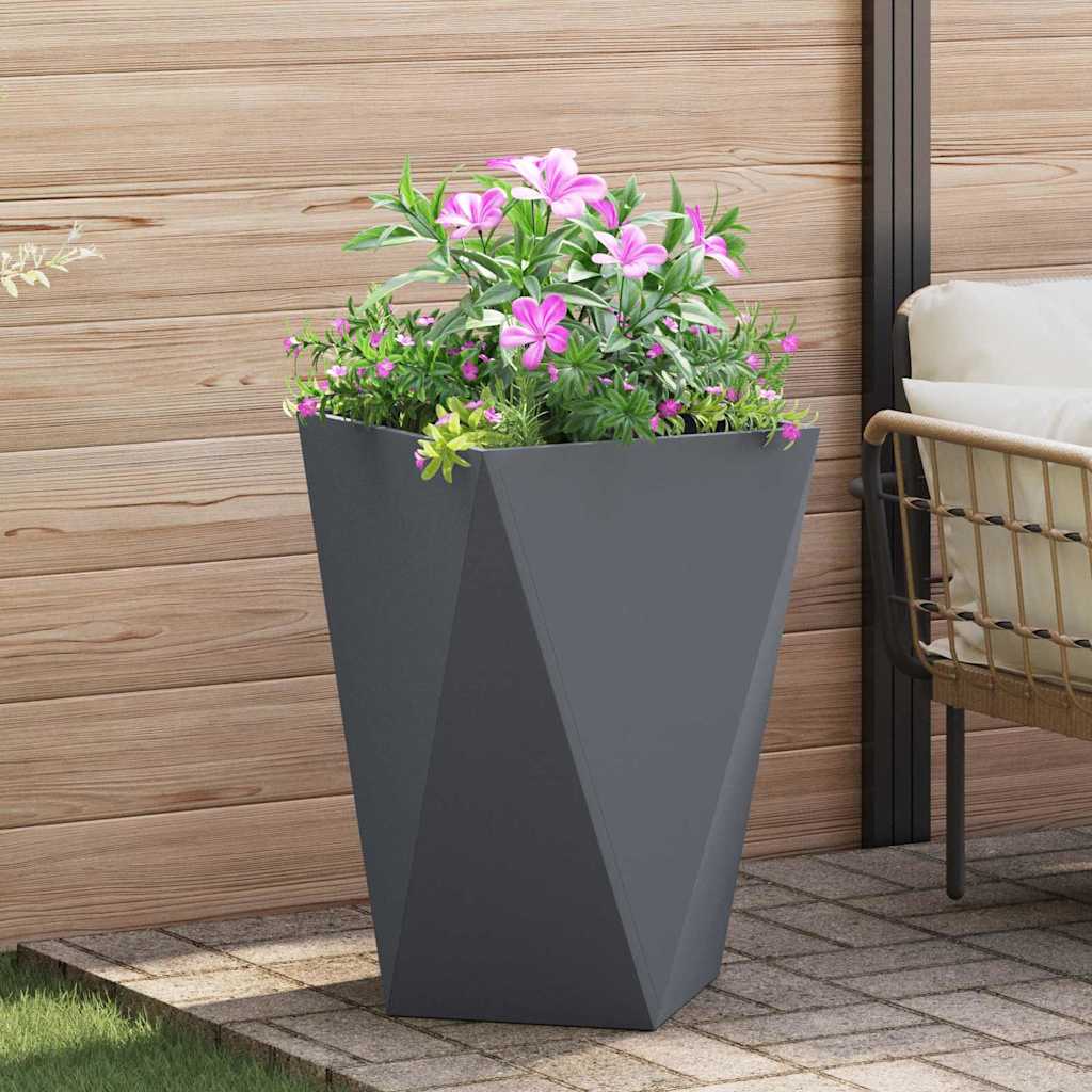 Jardinera 2 Uds. Antracita 50 X 50 X 75 Cm Acero_3