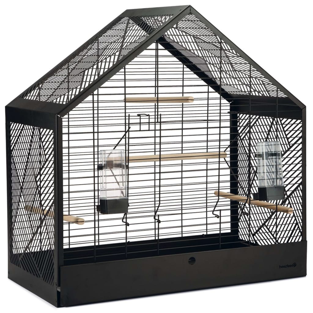 Beeztees Jaula De Pájaros Yara Metal Negra 71x35x70 Cm_1