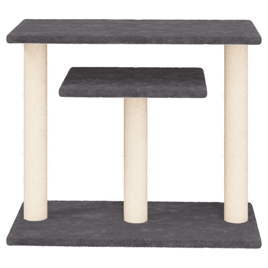 Postes Rascadores Para Gatos Con Plataformas Gris Oscuro 62,5cm_2