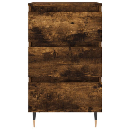 Mesita De Noche Madera De Ingeniería Roble Ahumado 40x35x69 Cm_3